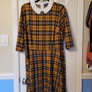 Modcloth dress, plaid retro